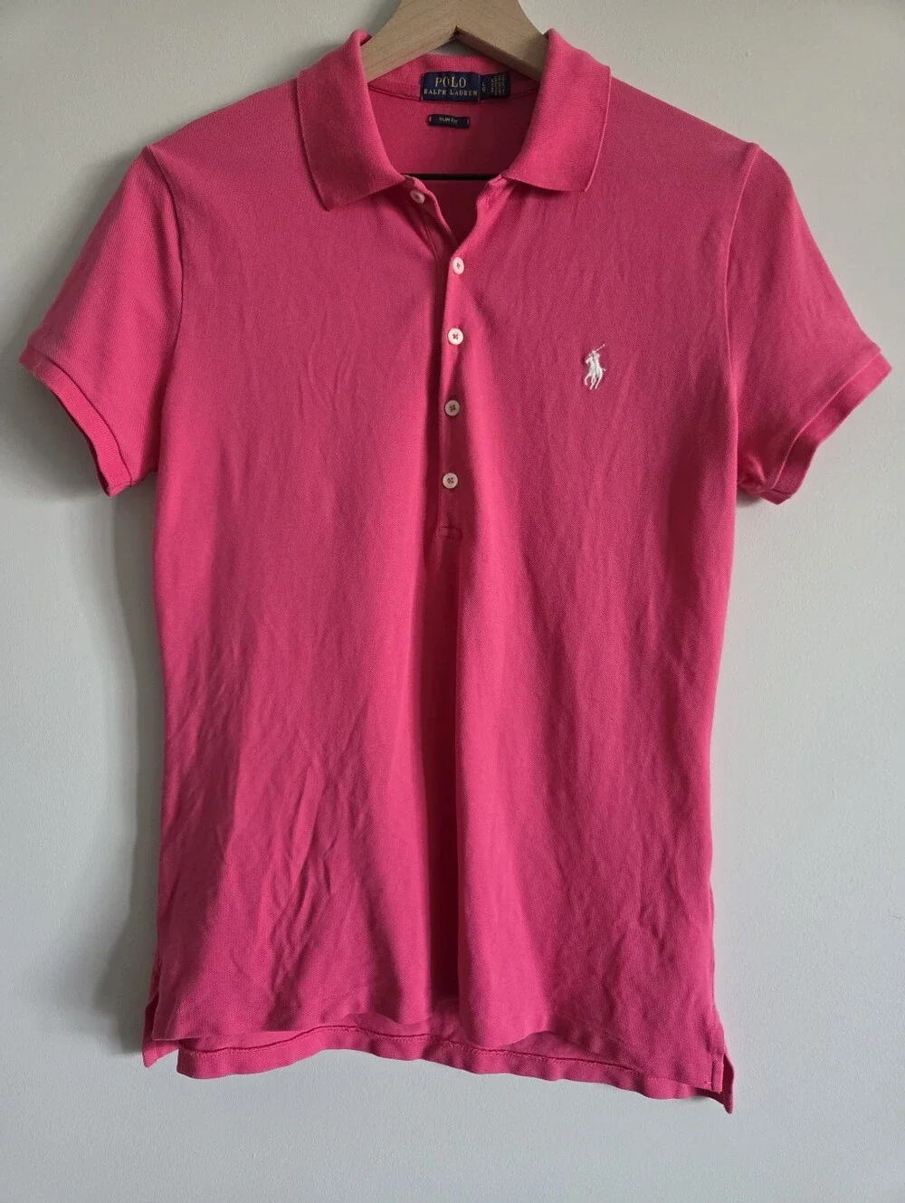 Polo Ralph Lauren Slim Fit Stretch Polo Shirt Womens Size Large